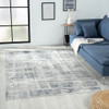 8' X 10' Blue Abstract Area Rug