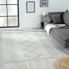 8' X 10' Cream Diamond Area Rug