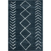 5' X 7' Blue Diamond Area Rug