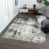 8' X 10' Gray Abstract Area Rug