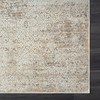 9' X 12' Gray Damask Distressed Area Rug