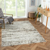 5' X 8' Beige Abstract Distressed Area Rug