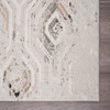 5' X 8' Cream Abstract Distressed Area Rug