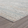 5' X 8' Blue Abstract Distressed Area Rug