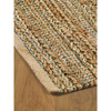 5' X 8' Green Abstract Hand Woven Non Skid Area Rug