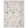 2' X 3' Cream Abstract Distressed Area Rug
