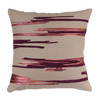 Set Of Two 15" Beige and Wine Striped Cotton Blend Throw Pillows With Sequins