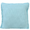 Set Of Two 20" X 20" Blue Solid Color Zippered 100% Cotton Throw Pillow