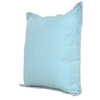 Set Of Two 20" X 20" Blue Solid Color Zippered 100% Cotton Throw Pillow