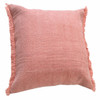 Set Of Two 20" X 20" Pink Solid Color Zippered 100% Cotton Throw Pillow