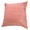 Set Of Two 20" X 20" Pink Solid Color Zippered 100% Cotton Throw Pillow