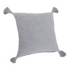 Set Of Two 20" X 20" Gray Solid Color Zippered 100% Cotton Throw Pillow