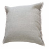 Set Of Two 20" X 20" Gray Solid Color Zippered 100% Cotton Throw Pillow