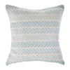 Set Of Two 18" X 18" White Chevron Zippered 100% Cotton Throw Pillow