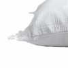 Set Of Two 20" X 20" White Solid Color Zippered 100% Cotton Throw Pillow