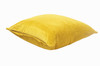 Set Of Two 20" X 20" Yellow Solid Color Zippered 100% Cotton Throw Pillow