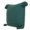 Set Of Two 20" X 20" Green Solid Color Zippered 100% Cotton Throw Pillow