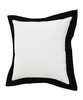 Set Of Two 20" X 20" White Geometric Zippered 100% Cotton Throw Pillow