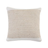Set Of Two 20" X 20" White Geometric Zippered 100% Cotton Throw Pillow
