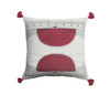 Set Of Two 20" X 20" White Geometric Zippered 100% Cotton Throw Pillow