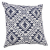 Set Of Two 20" X 20" White Geometric Zippered 100% Cotton Throw Pillow