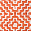 Set Of Two 20" X 20" Orange Geometric Zippered 100% Cotton Throw Pillow