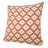 Set Of Two 20" X 20" Orange Geometric Zippered 100% Cotton Throw Pillow