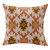 Set Of Two 20" X 20" Orange Geometric Zippered 100% Cotton Throw Pillow