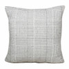 Set Of Two 20" X 20" Gray Geometric Zippered 100% Cotton Throw Pillow