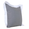 Set Of Two 20" X 20" Gray Geometric Zippered 100% Cotton Throw Pillow