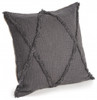 Set Of Two 20" X 20" Gray Geometric Zippered 100% Cotton Throw Pillow