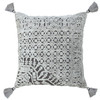 Set Of Two 20" X 20" Gray Geometric Zippered Viscose Throw Pillow