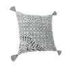 Set Of Two 20" X 20" Gray Geometric Zippered Viscose Throw Pillow