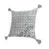 Set Of Two 20" X 20" Gray Geometric Zippered Viscose Throw Pillow