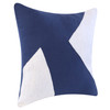Set Of Two 20" X 20" Blue Abstract Zippered 100% Cotton Throw Pillow