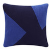 Set Of Two 20" X 20" Blue Abstract Zippered 100% Cotton Throw Pillow