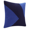 Set Of Two 20" X 20" Blue Abstract Zippered 100% Cotton Throw Pillow