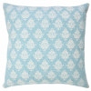 Set Of Two 20" X 20" Blue Geometric Zippered 100% Cotton Throw Pillow