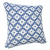 Set Of Two 20" X 20" Blue Geometric Zippered 100% Cotton Throw Pillow