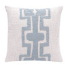 Set Of Two 20" X 20" Blue Geometric Zippered 100% Cotton Throw Pillow