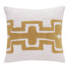 Set Of Two 20" X 20" Yellow Geometric Zippered 100% Cotton Throw Pillow