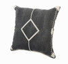 Set Of Two 20" X 20" Black Geometric Zippered 100% Cotton Throw Pillow