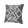 Set Of Two 20" X 20" Black Geometric Zippered 100% Cotton Throw Pillow