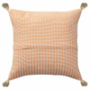 Set Of Two 18" X 18" Orange Striped Zippered 100% Cotton Throw Pillow