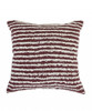 Set Of Two 20" X 20" Red Striped Zippered 100% Cotton Throw Pillow