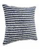 Set Of Two 20" X 20" Blue Striped Zippered 100% Cotton Throw Pillow