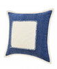 Set Of Two 20" X 20" Blue Zippered 100% Cotton Throw Pillow