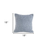 Set Of Two 18" X 18" Blue Geometric Zippered 100% Cotton Throw Pillow
