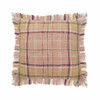 Set Of Two 20" X 20" Pink Plaid Zippered 100% Cotton Throw Pillow