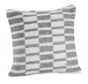 Set Of Two 18" X 18" Gray Geometric Zippered 100% Cotton Throw Pillow